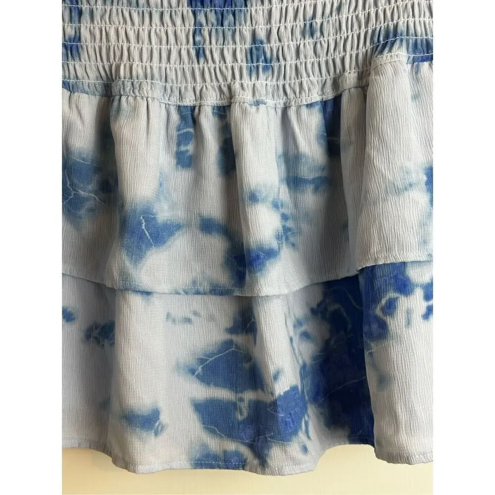 Miken NWT size XL blue on blue layered skirt